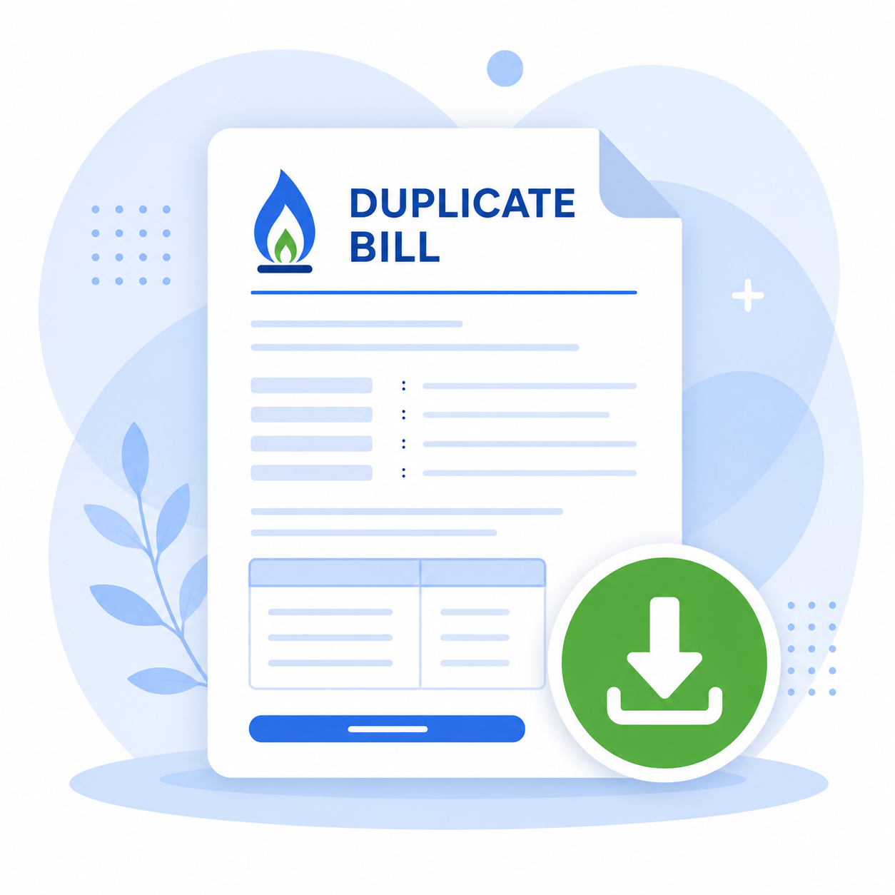 Duplicate gas bill download showing where the SNGPL consumer number is printed on the copy